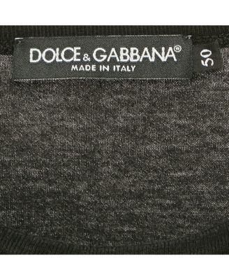 Men's Black Logo Plaque Jersey Crewneck T-Shirt