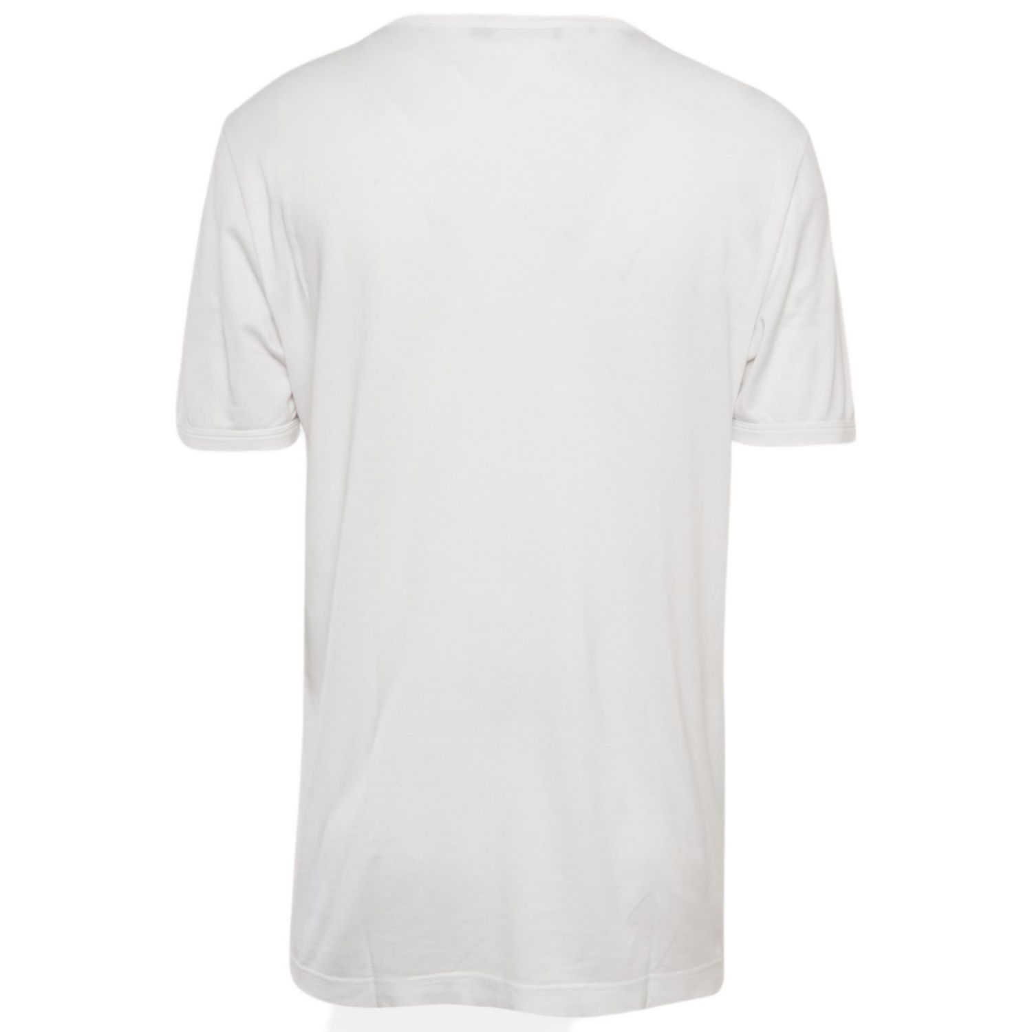 Men's White Jersey Crewneck T-Shirt
