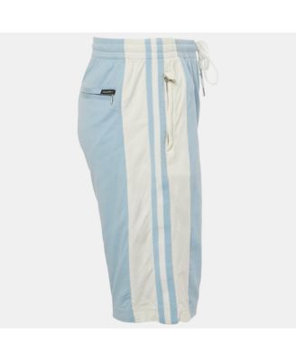 Men's Dolce & Gabbana Pre-Owned Blue Striped Cotton Jersey Shorts