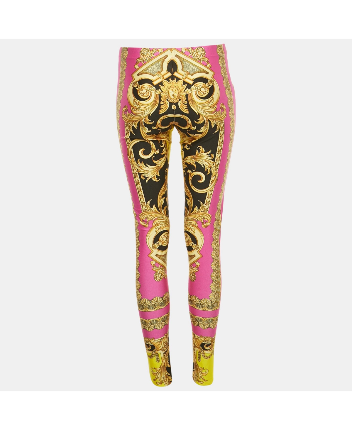 Pre-Owned Versace Women's Multicolor Printed Jersey Leggings