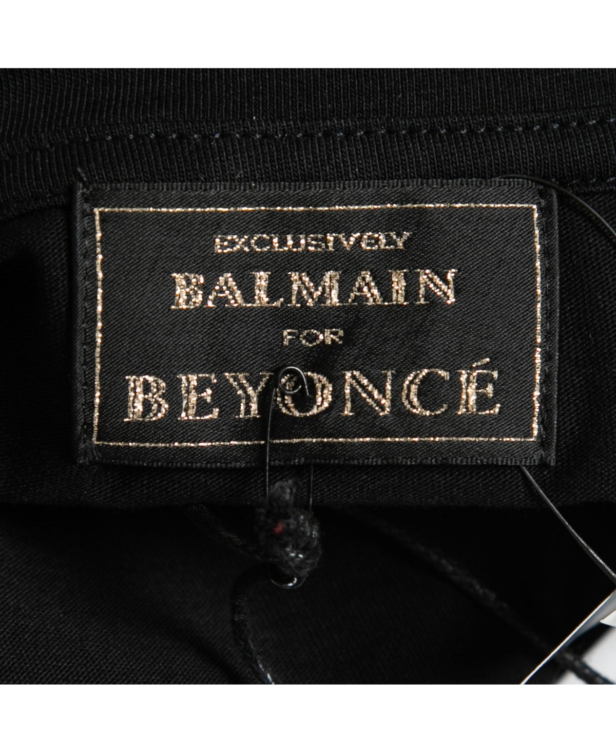 Pre-Owned Balmain Women's X Beyonce Black Cotton Logo T-Shirt