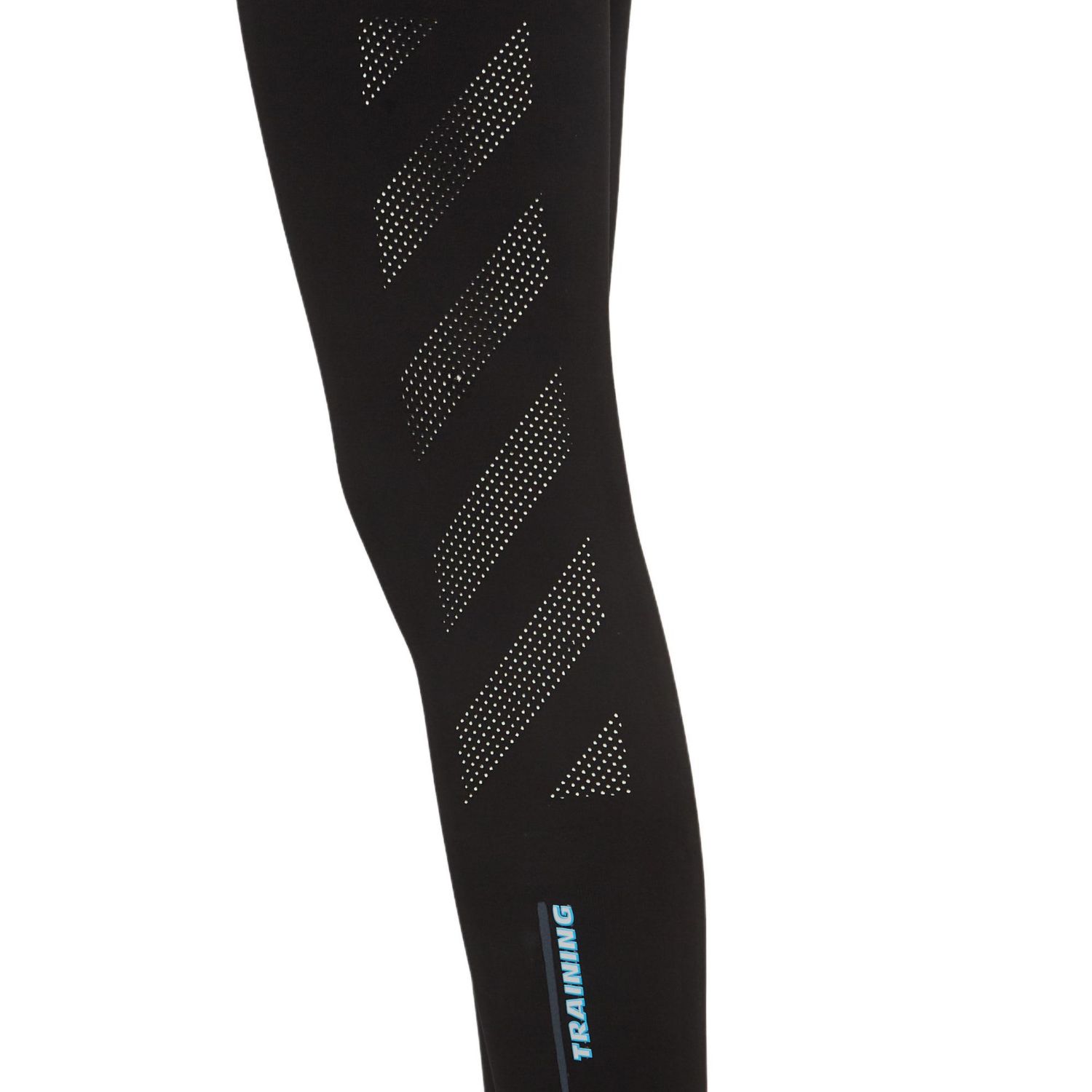 Women's Black Logo Intarsia Knit Active Wear Leggings