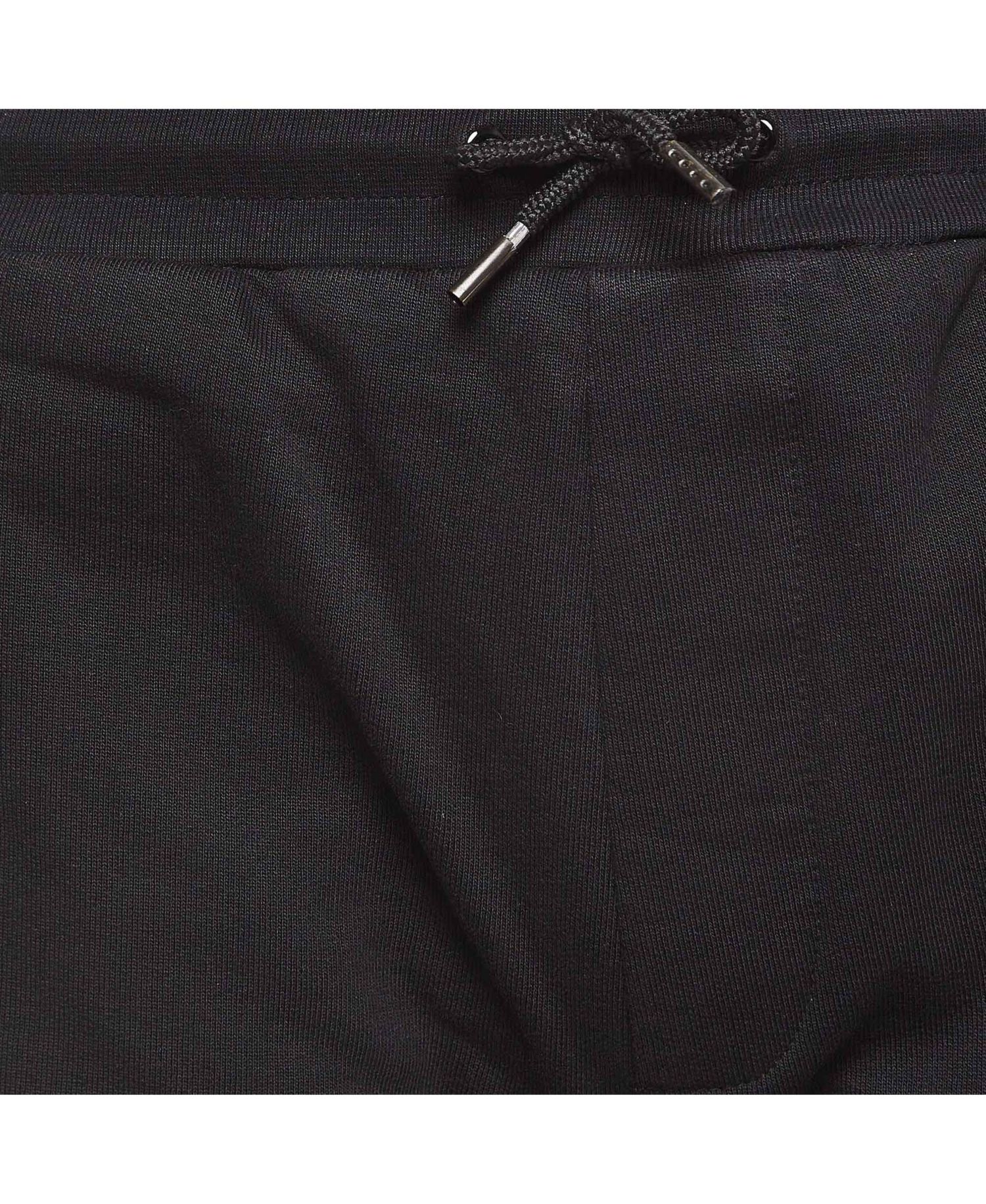 Women's Black Heavy Knit Zipper Detail Joggers