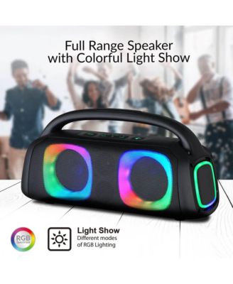 Portable Bluetooth Speaker with RGB Light Effects and Remote Control