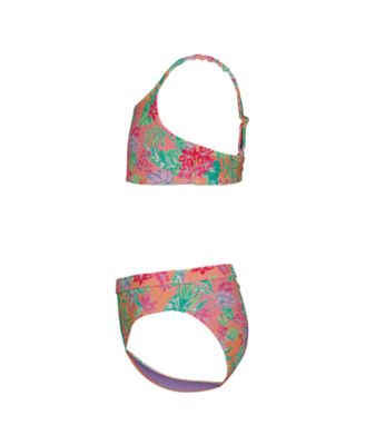 Girls' 7-16 Floral Printed Swim Top and Bottom, 2-Piece Set
