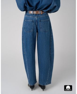 Women's Mid Rise Barrel Jeans