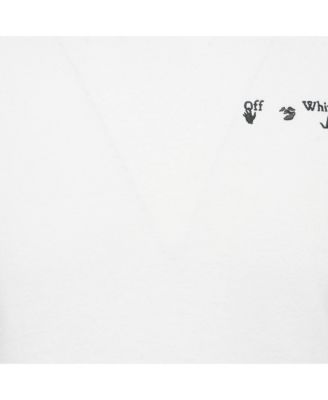 Men's White Logo Embroidered Jersey T-Shirt