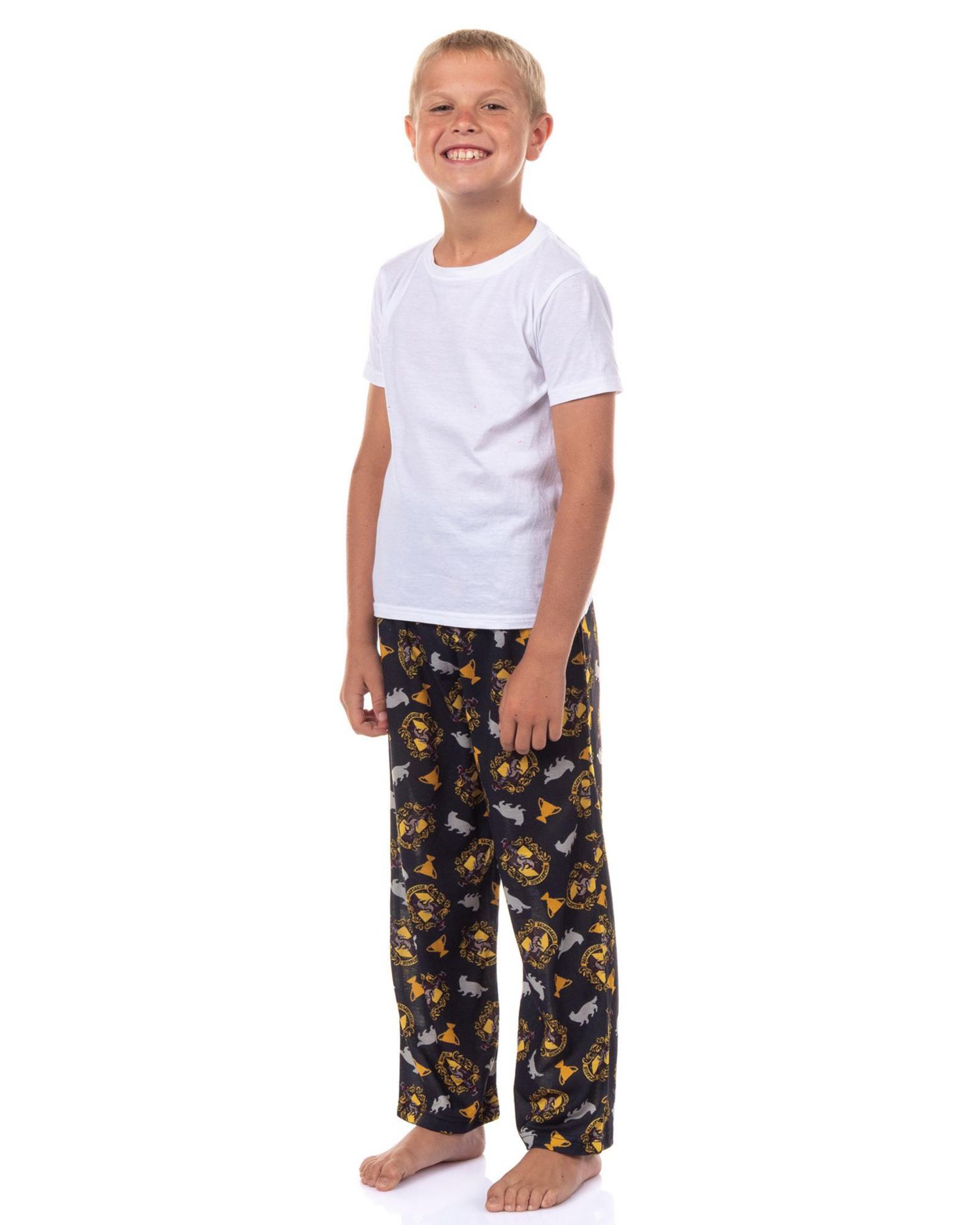 Pajamas Kids Boys House Crest Logo Lounge Sleep Pajama Pants - Gryffindor Hufflepuff Ravenclaw Slytherin