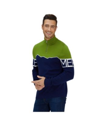 Men's Merino Super Fine Mountain Print Sweater