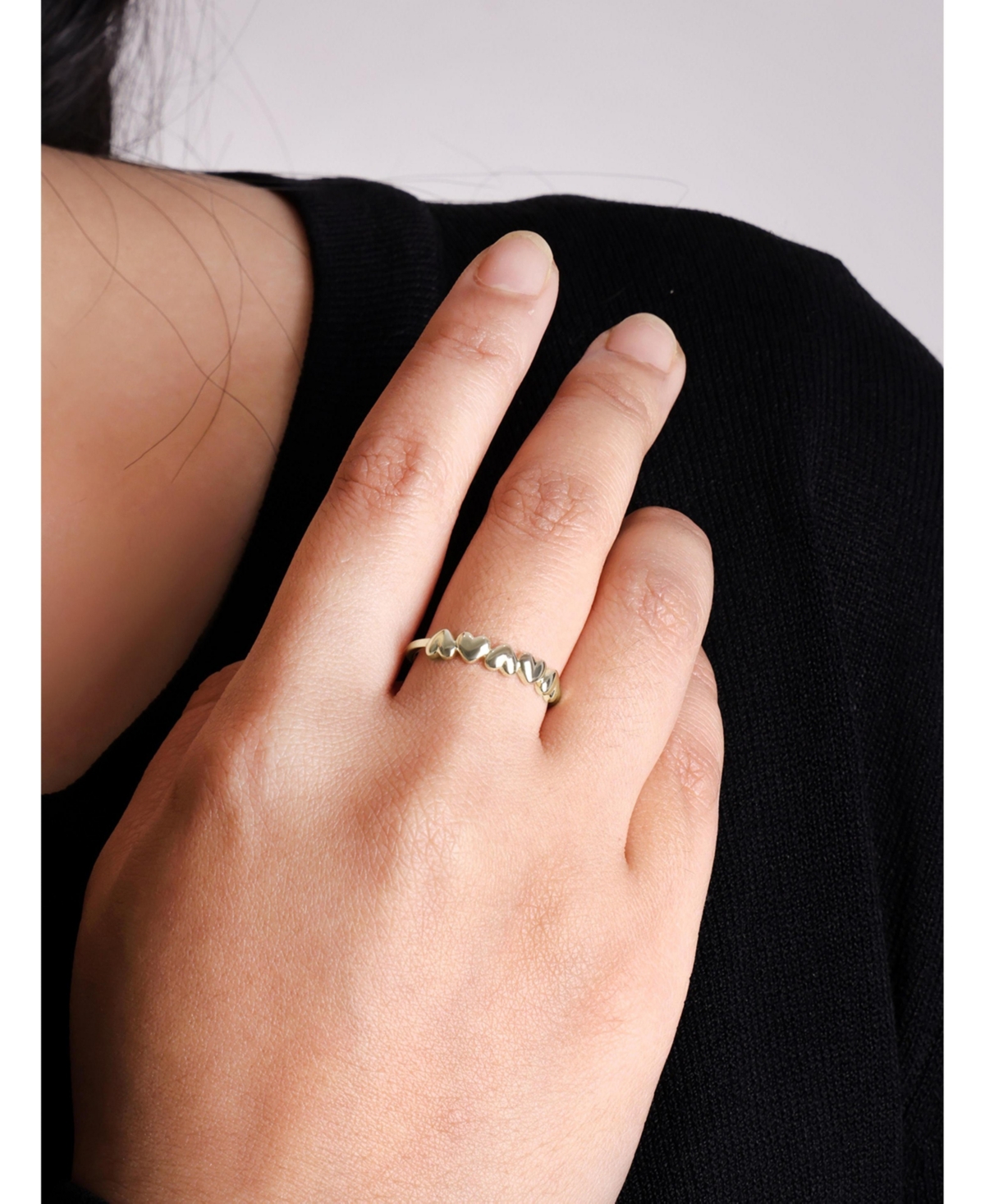 Devata Sweet Heart Ring in 14K Gold, Size 8, approx. 1.7 grams