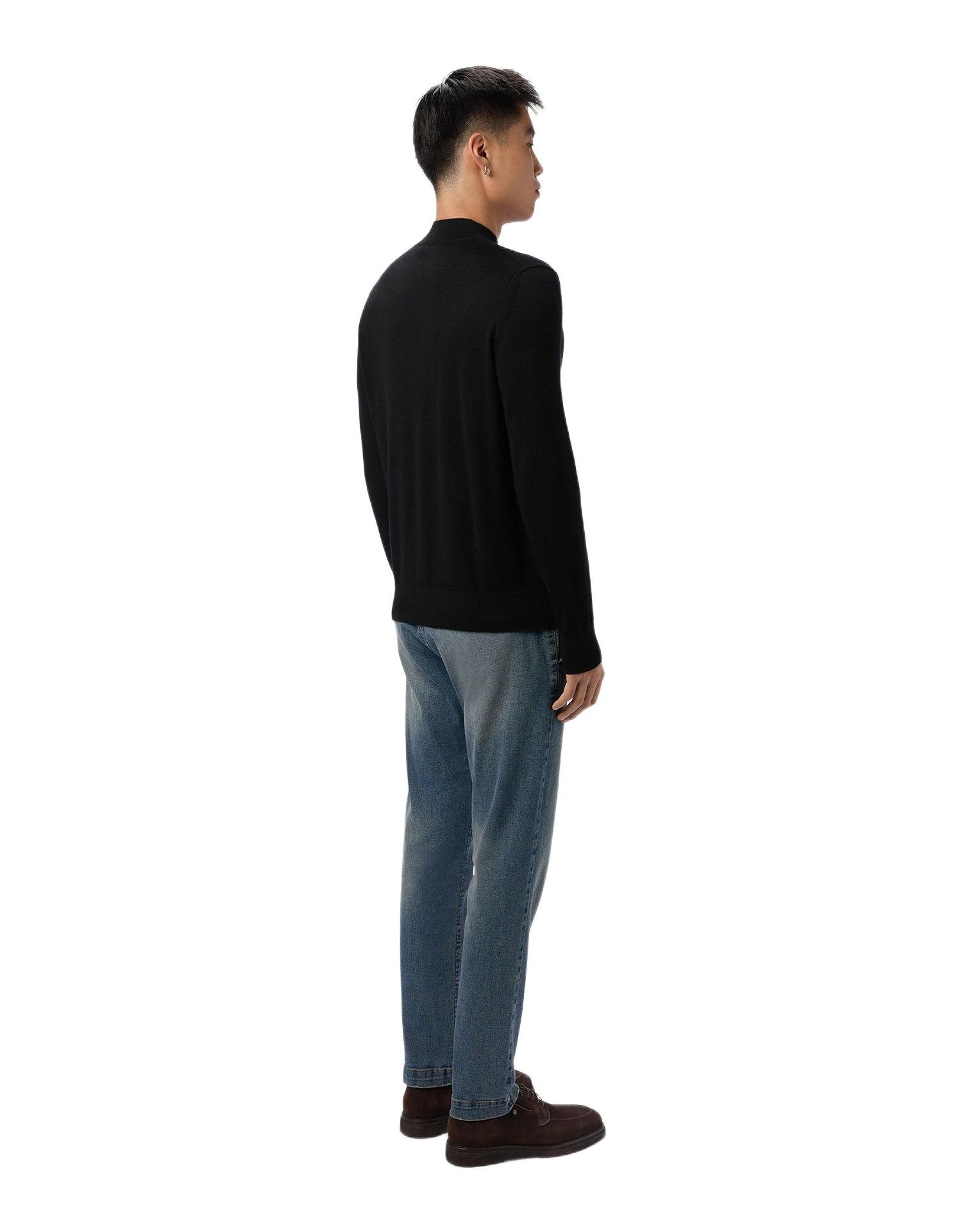 Men's Men Cashmere Silk High Neck Sweater