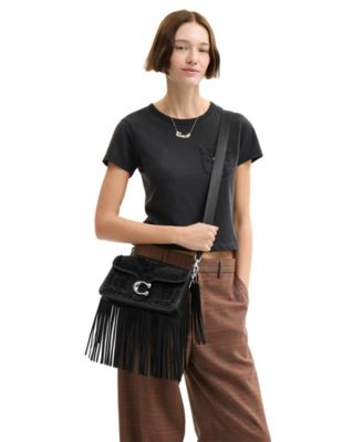 Tabby with Beading and Fringe Medium Shoulder Bag 26