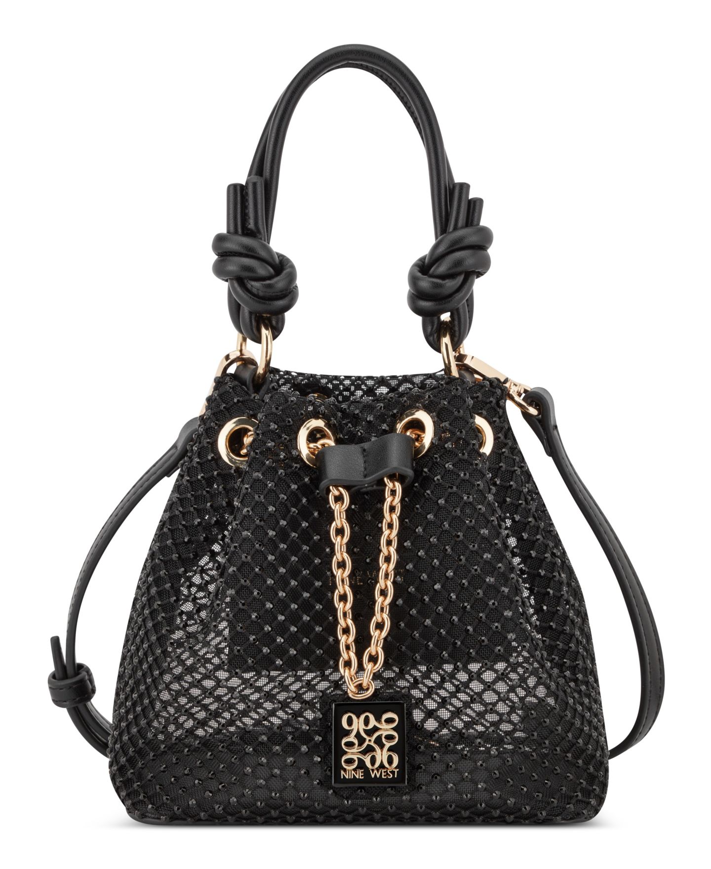 Женская сумка Nine West Wrenna Drawstring Bucket, цвет: Чёрный — фото 1
