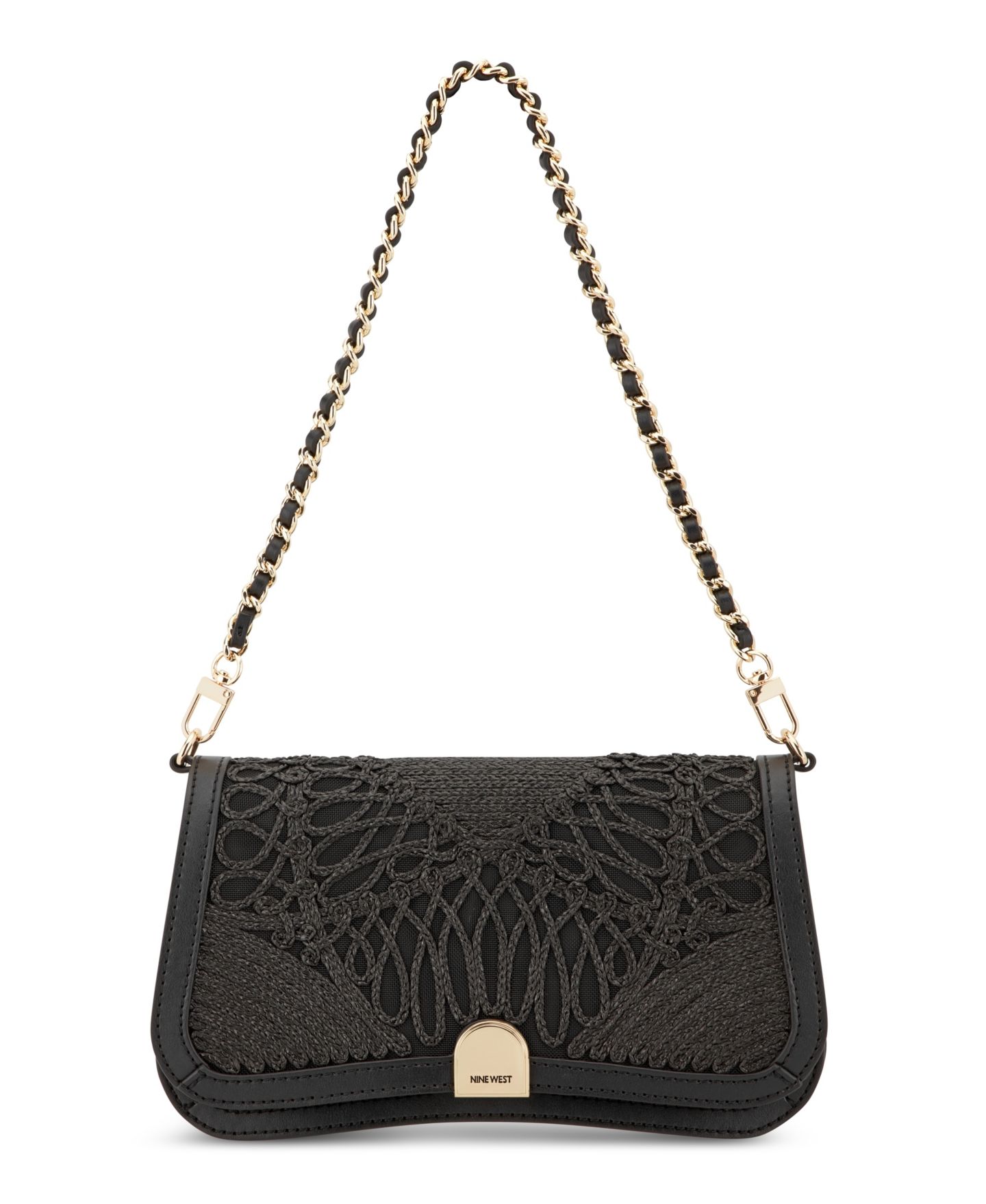 Женская сумка Nine West Somi Chain Flap Shoulder, цвет: Чёрный — фото 1