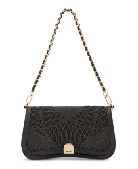 Женская сумка Nine West Somi Chain Flap Shoulder, цвет: Чёрный