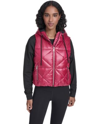 Women's Performance Diamond Quilt Hooded Puffer Vest