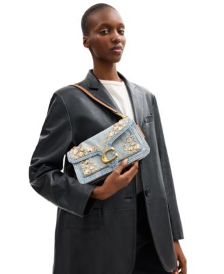 Tabby Medium Crystal Denim Shoulder Bag 26