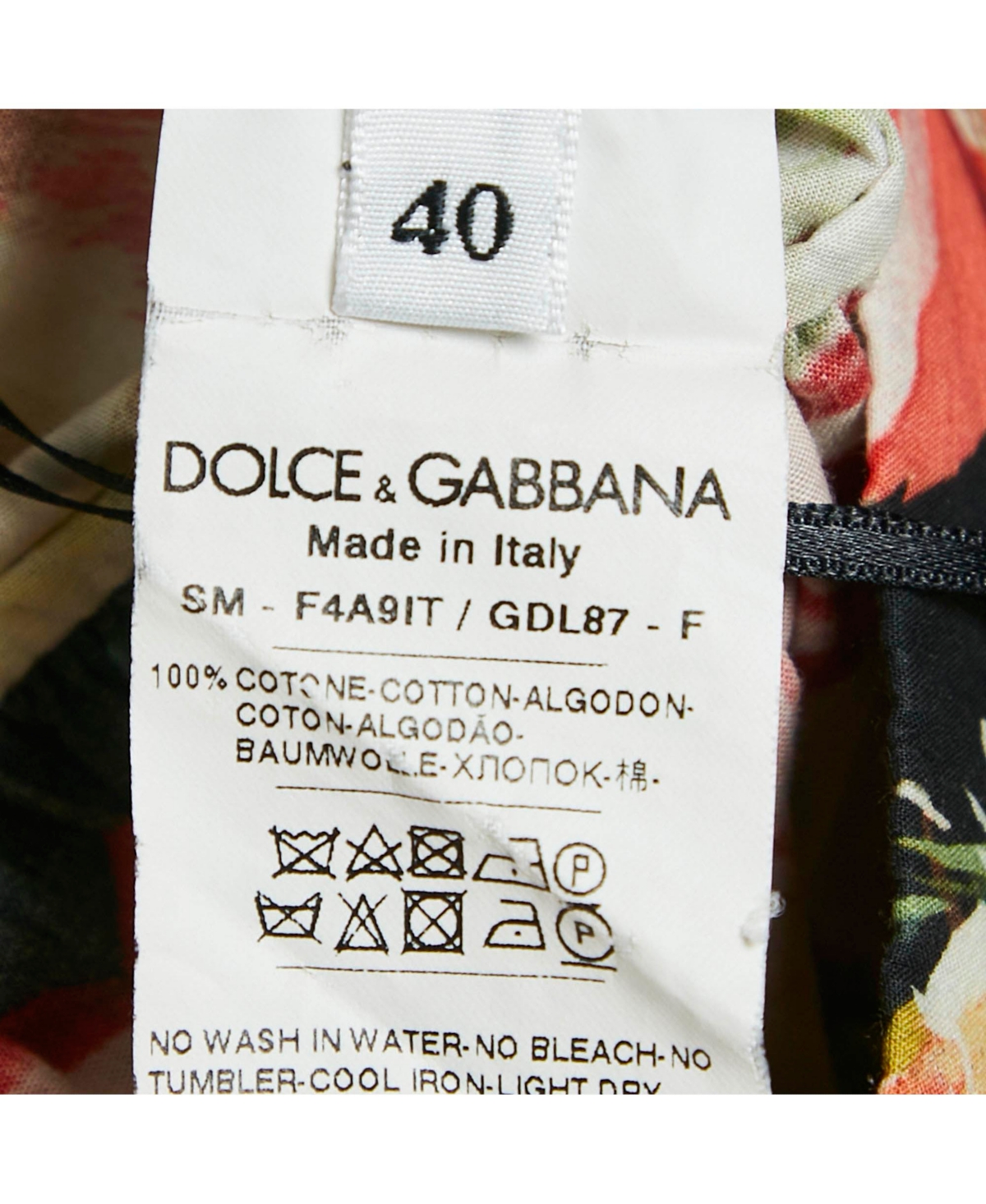 Pre-Owned Dolce & Gabbana Women's Multicolor Floral Print Cotton Tiered Mini Skirt