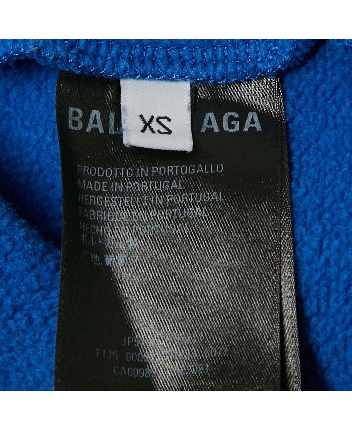 Pre-Owned Balenciaga Women's Blue World Food Programme Logo Print Cotton Hoodie
