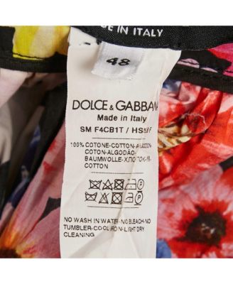 Women's Multicolor Garden Print Cotton Mini Skirt