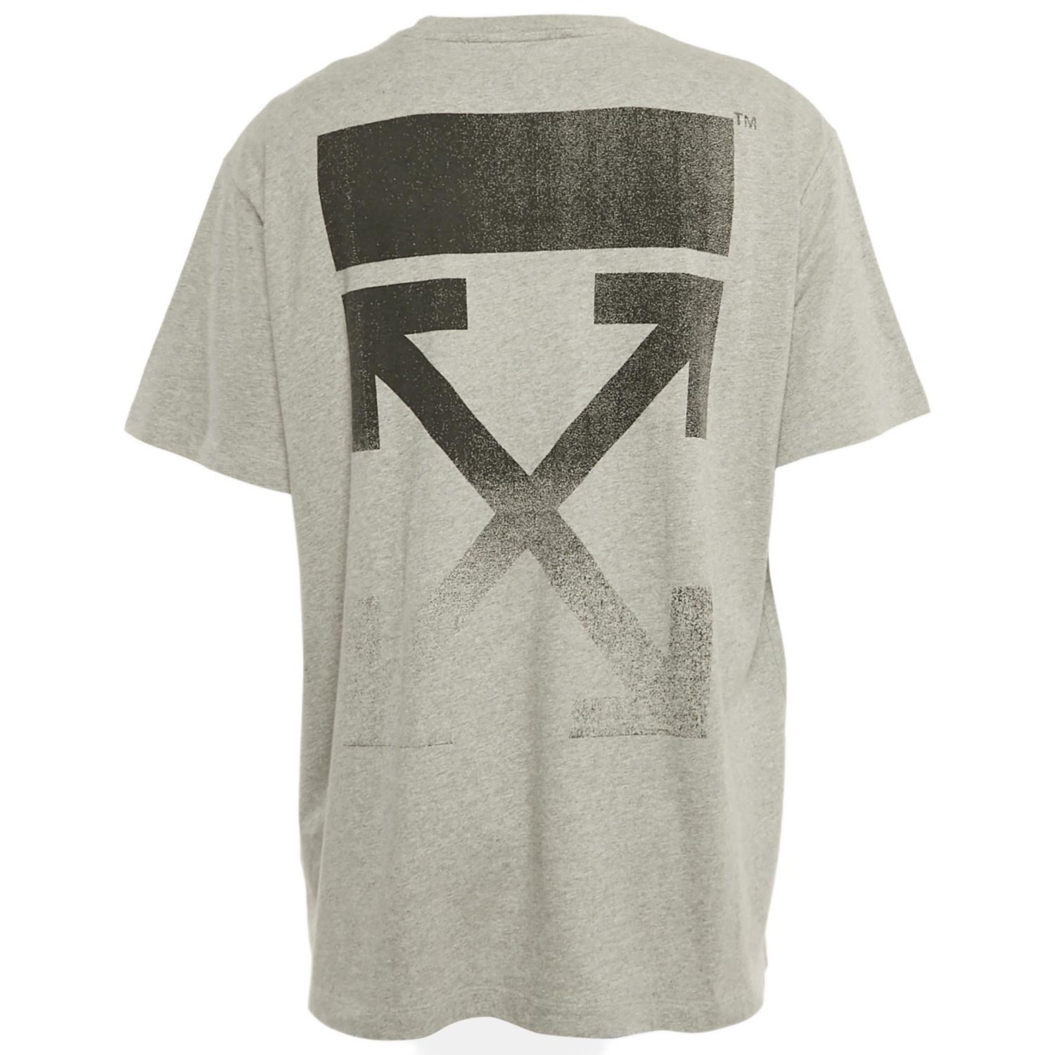 Men's Grey Faded Arrow Print Jersey T-Shirt