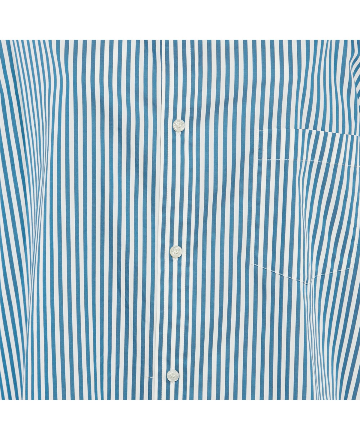 Pre-Owned Balenciaga Women's Stripe Cotton Poplin Swing Shirt
