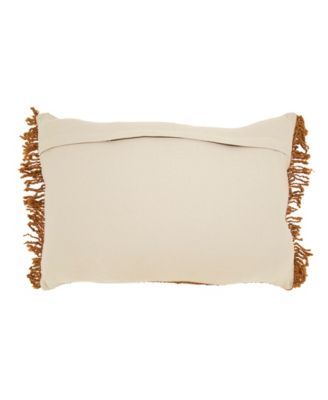 Fringe Down Filled Decorative Pillow, 16" x 24"