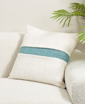 Banded Down Filled Decorative Pillow, 20" x 20"