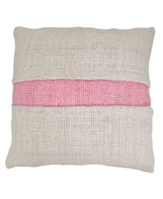 Banded Down Filled Decorative Pillow, 20" x 20"