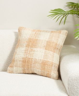 Woven Down Filled Decorative Pillow, 18" x 18"