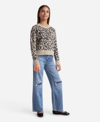 Girls' High-Rise Ultra-Wide Leg Jeans