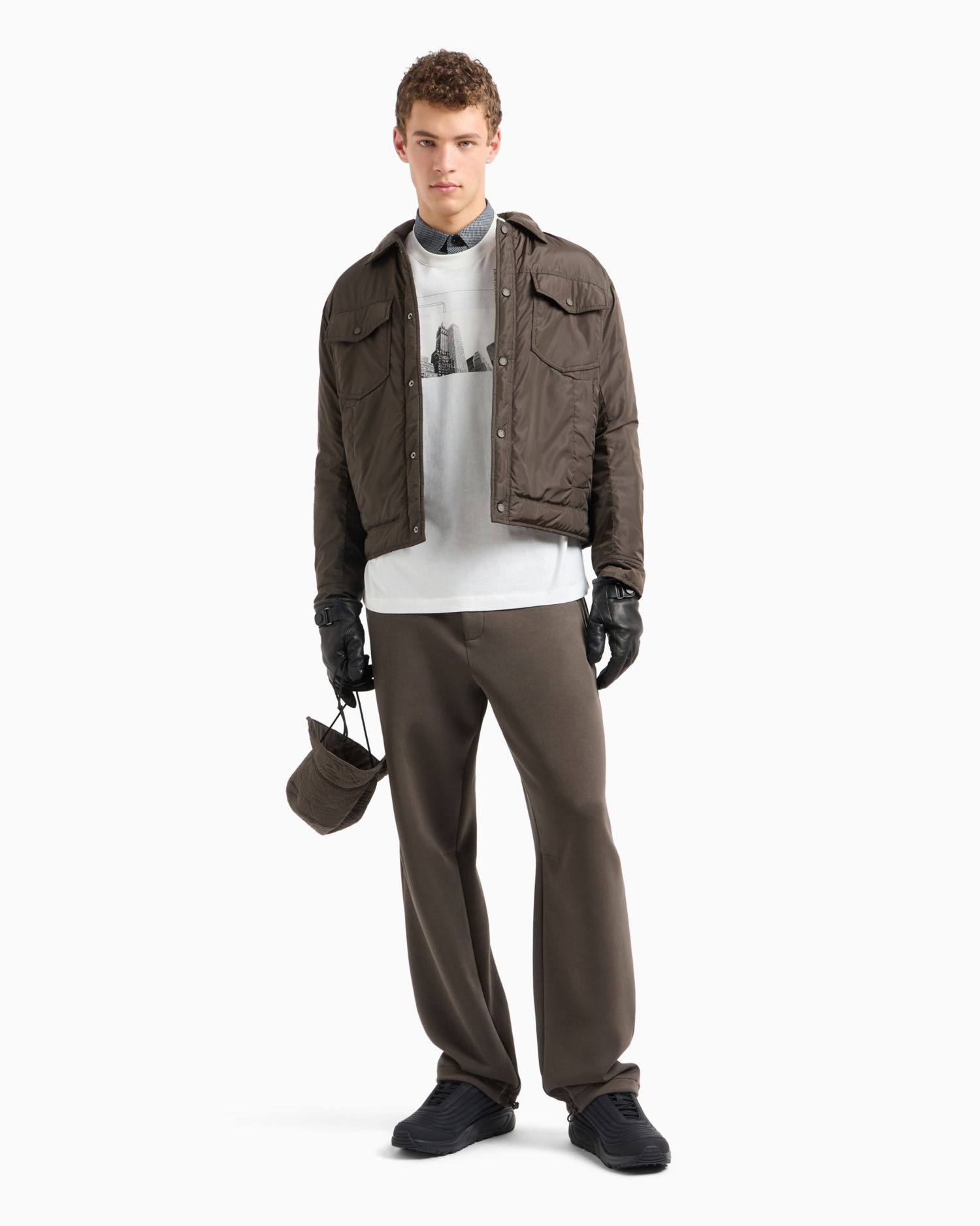 Men's Short Sleeve Crewneck Building Graphic T-Shirt