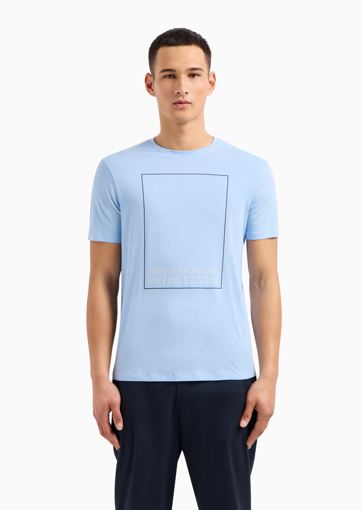 A|X Armani Exchange Men's Regular-Fit Limited Edition Milano Box Logo T-Shirt