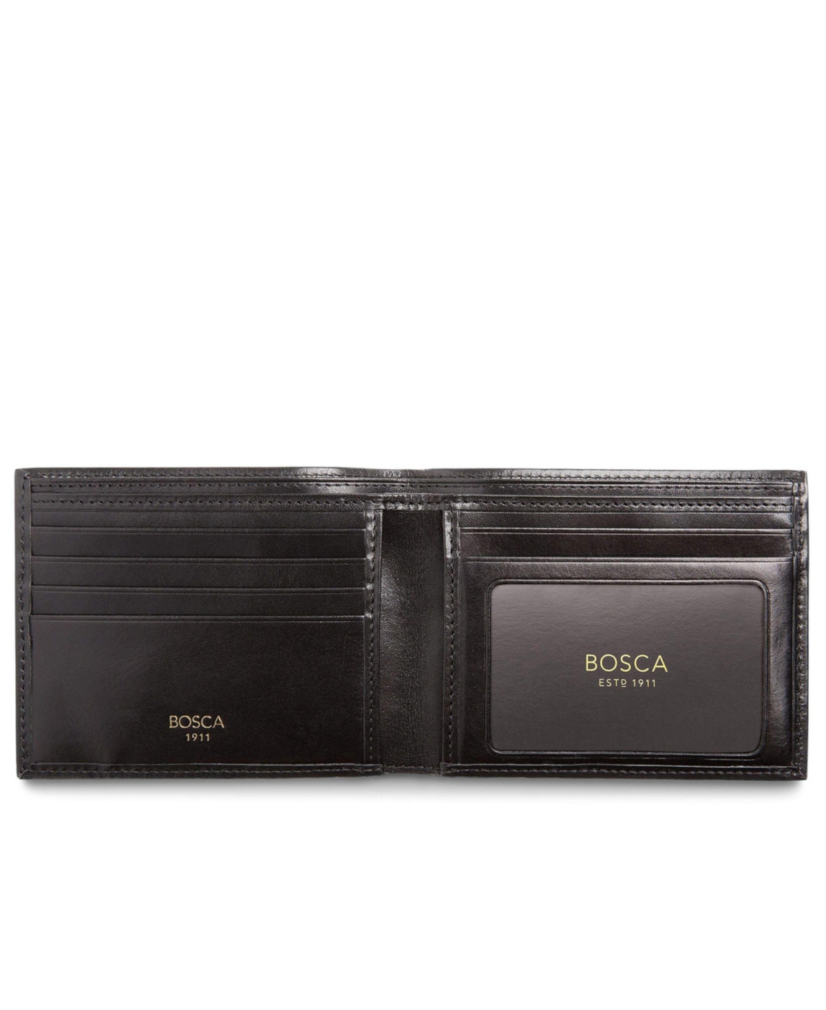 Bosca Men's Old Leather Executive Id Wallet Rfid, Black