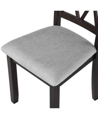 3-Piece Folding Dining Table Set with Drop Leaf and 2 Padded Chairs, Compact Breakfast Nook Table Set for Small Spaces