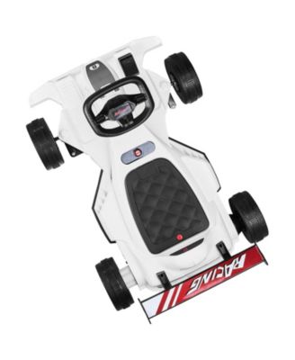 Electric Go Kart, 6V Battery, 2 MPH Speed, Pedal Racing Toy for Kids 2+, LED Headlight, Horn, Anti-Slip Tires, Max Load 44 lbs