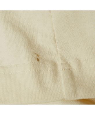 Men's Off-White Cotton Banana Patch Detail Crew Neck T-Shirt