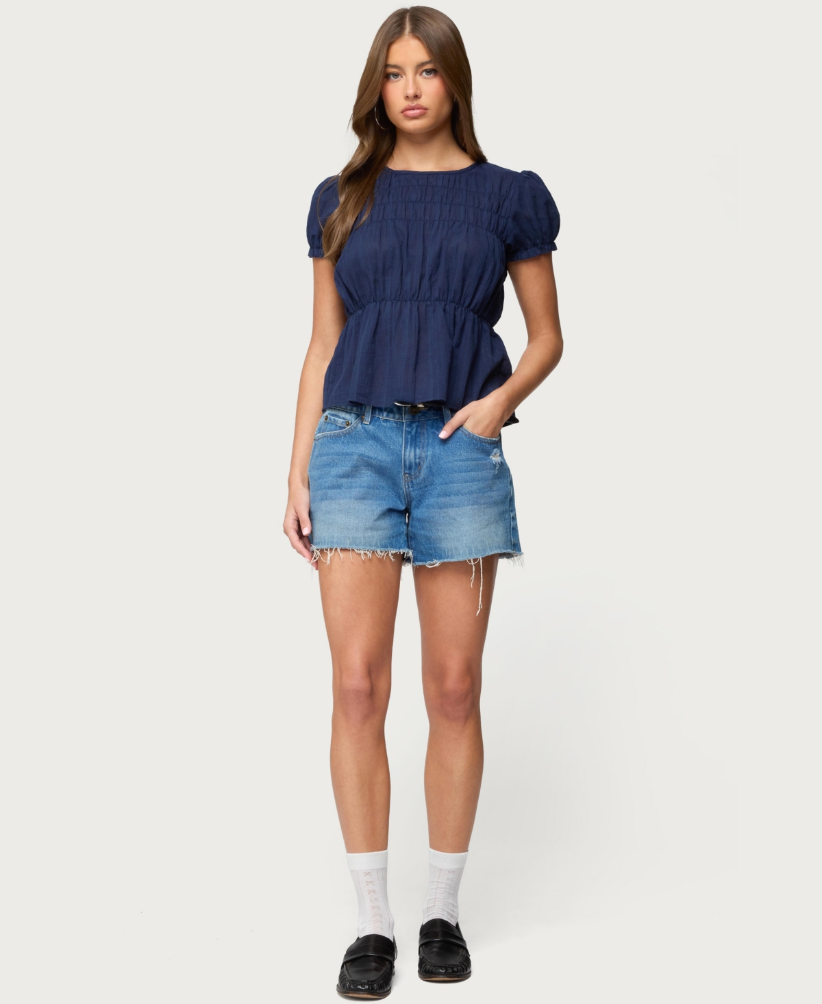 Edikted Women's Maricella Gathered Tiered Top