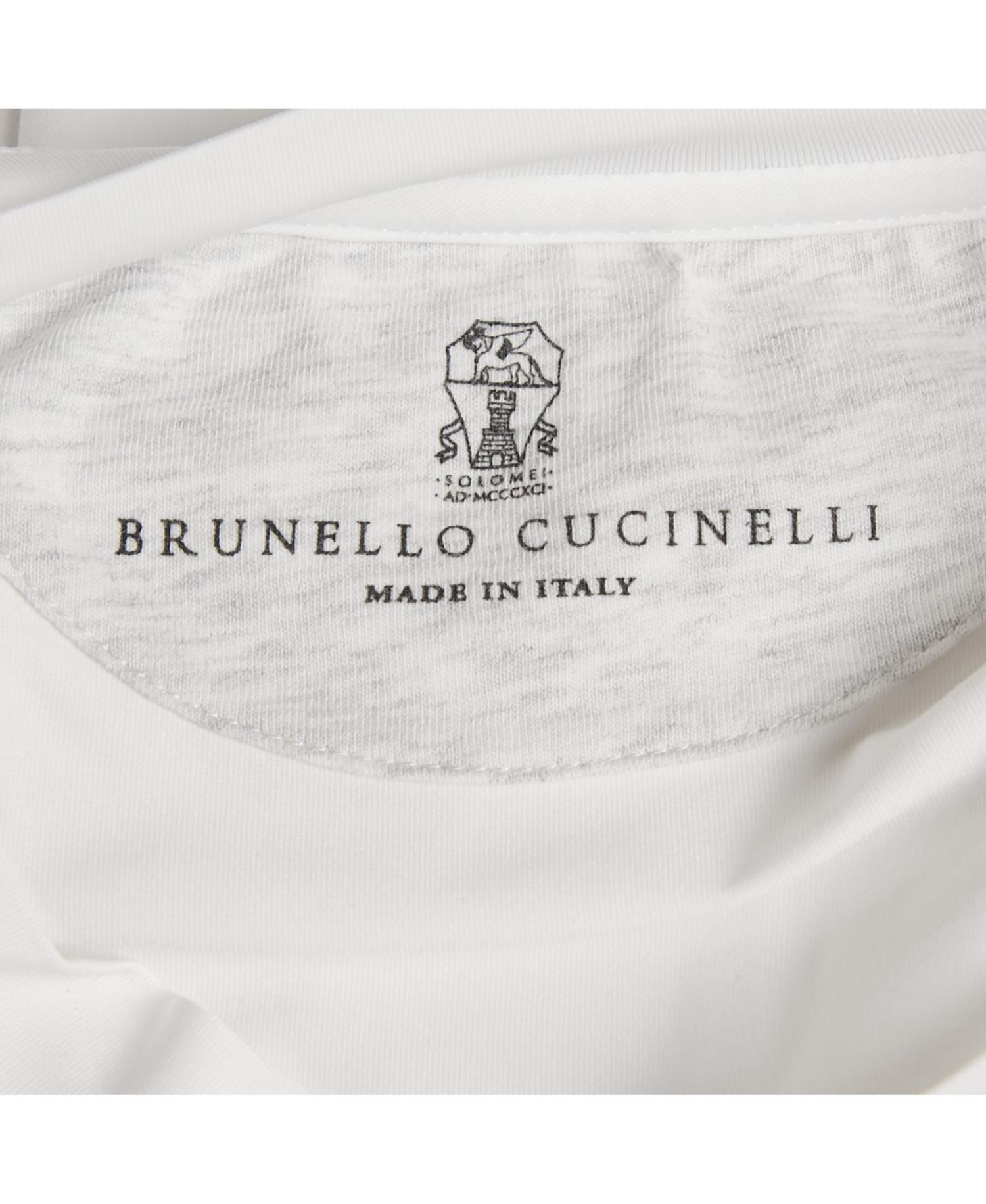 Men's White Jersey Applique Detail T-Shirt