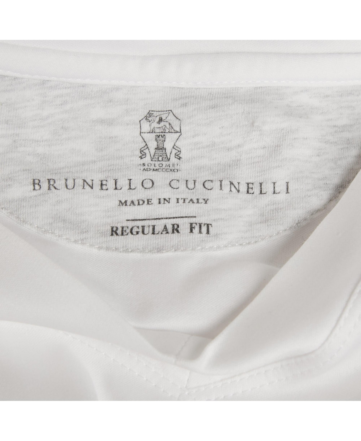 Pre-Owned Brunello Cucinelli Men's White Cotton Jersey V Neck T-Shirt