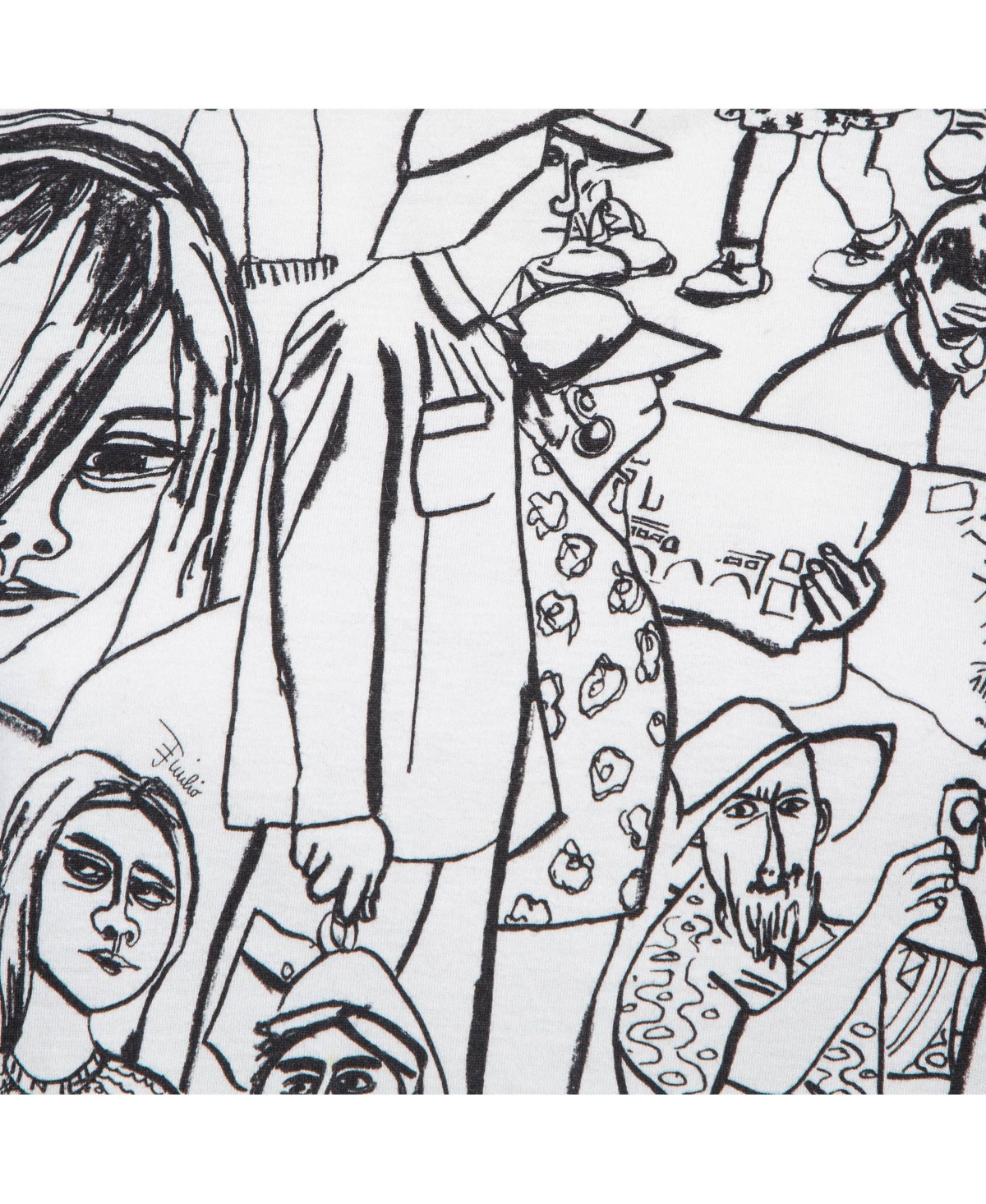 Pre-Owned Emilio Pucci Women's White Turisti Fiorentini Print Cotton T-Shirt