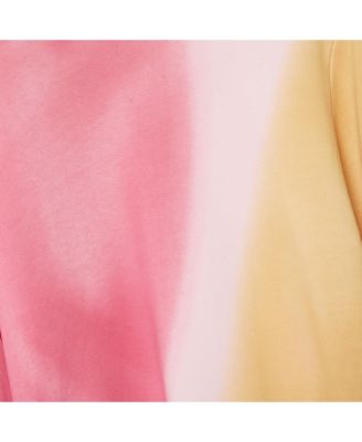 Women's Pink/yellow Dyed Cotton Knit