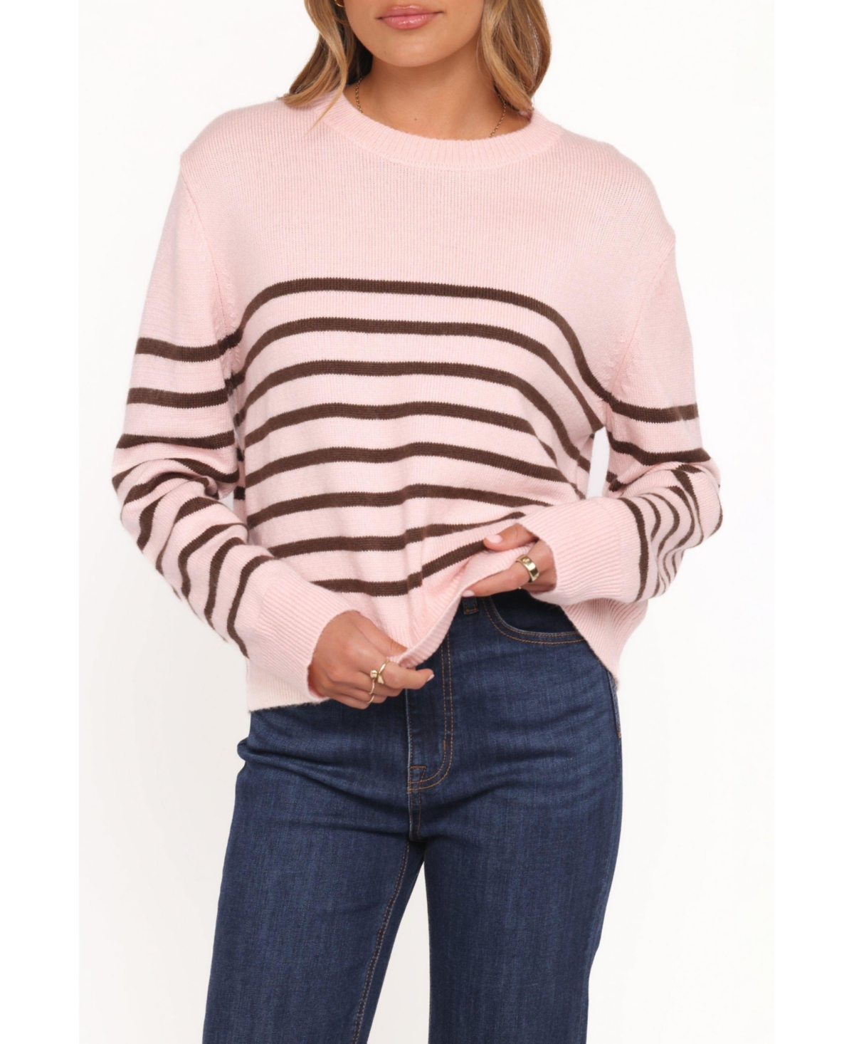 Petal and Pup Women's Eleanora Striped Knit Pullover Sweater