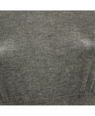 Women's Grey Stretch Knit Short Sleeve Jumper