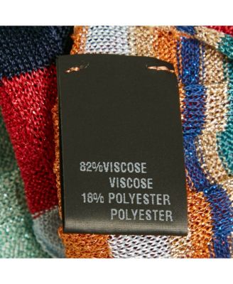 Women's Multicolor Lurex Knit Poncho One