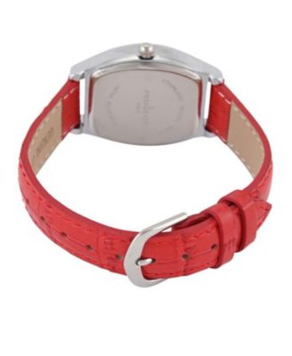 Women's 26 x 32mm Cushion Shape Watch with Red Leather Band