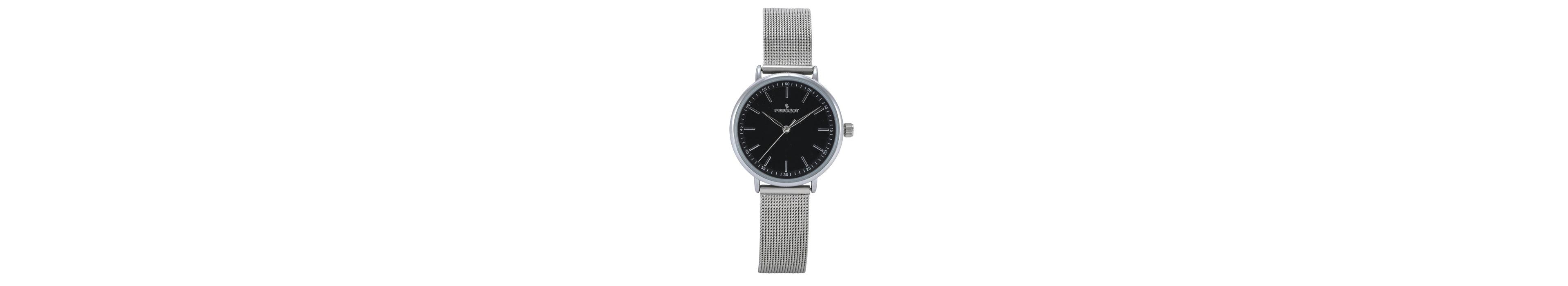 Peugeot Women's 30mm Black Sleek Stainless Steel Mesh Band Watch