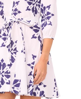 Petite Collared Button-Front Shirt Dress