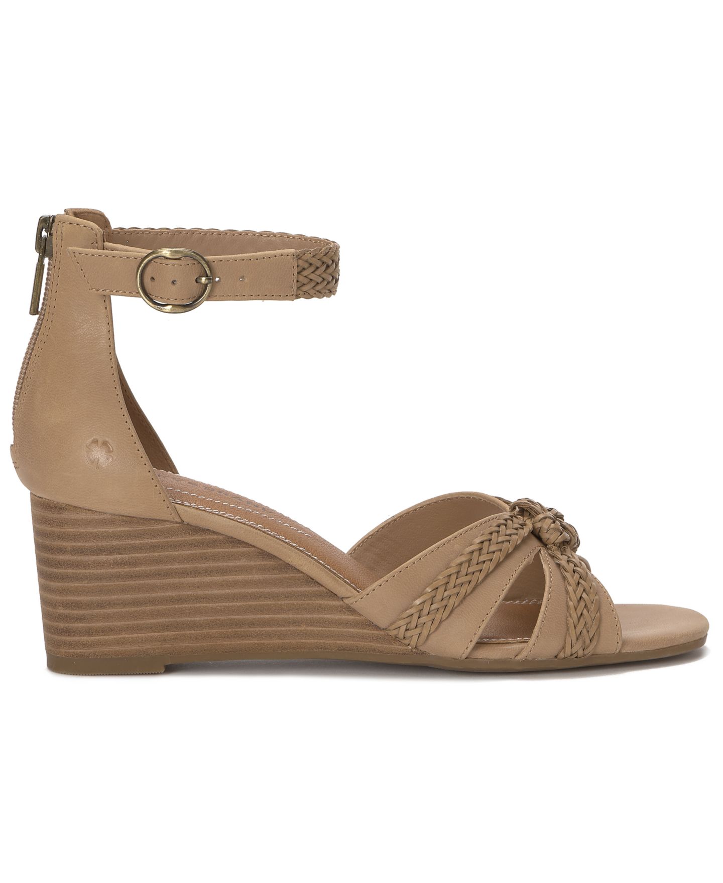 Женские сандалии Lucky Brand Jaelah Criss-Cross Braided Wedge, цвет: Кожаный, вариант 1 — фото 2