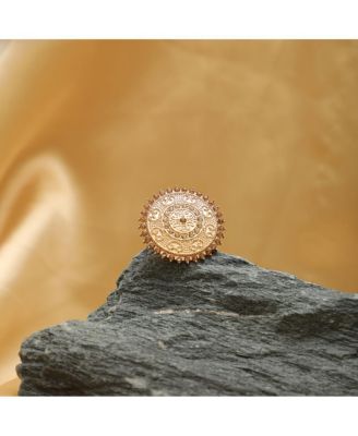  Multi-Stone/Blue  Circular Drop Earrings